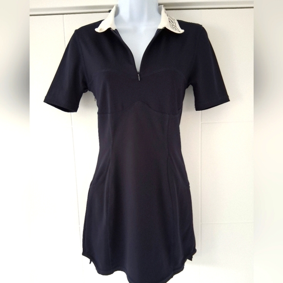 SVNDZ/ Polo Sport Dress/ Navy Blue/ Bodycon/ Size US M - Picture 2 of 14